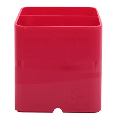 Abbildung von Exacompta 67784D 10er Pack Premium Stiftehalter Pen Cube mit 2 Fächern für mehr Ordnung auf dem Schreibtisch Stifteköcher Stiftebox Aufbewahrungsbox Organizer himbeer
