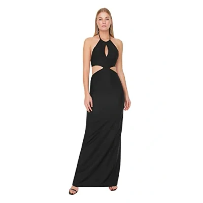 Abbildung von Trendyol Damen Dekollette Abendkleid &amp; Abschlusskleid Kleid, Schwarz, 62