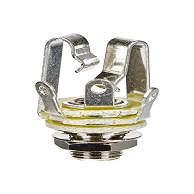 Abbildung von Neutrik REAN 6,3mm 3 pol Klinkenstecker Einbaubuchse für Instrumente Gitarre Bass Stereo Mono NYS230