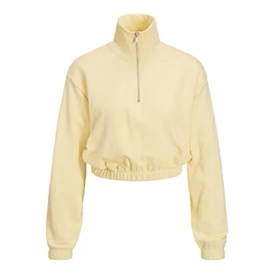 Abbildung von JJXX Jxalfa Kurzes HIGH NECK Sweatshirt, Damen, Größe: Small, Sunlight