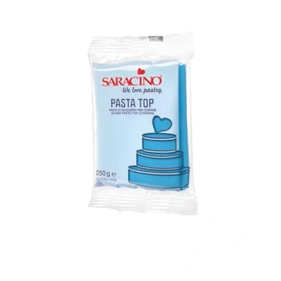 Abbildung von Saracino Top Celeste Fondant zum Abdecken, 250 g, hergestellt in Italien