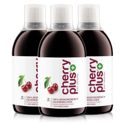Abbildung von Cherry PLUS US Montmorency Sauerkirsch Konzentrat 3X500 ml
