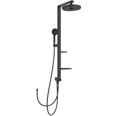 Abbildung von Duschsystem Alu+ mit Armatur Ø100/260 schwarz