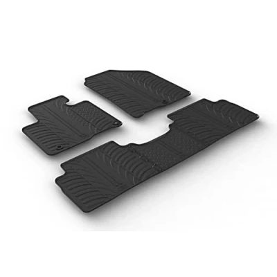 Abbildung von Gledring 0596 Fußmattensatz Gummi vorne und hinten 5 schwarz 750mm 550mm KIA: SORENTO 3