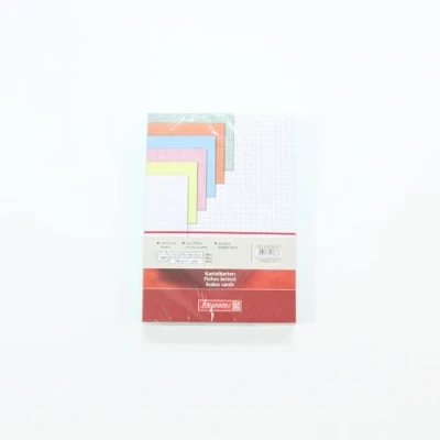 Abbildung von Exacompta 10218E Karteikarten (Packung mit 100, 250g, in Folie eingeschweißt, DIN A5, 14,8 x 21 cm, kariert, ideal für die Schule) 1er Pack blau