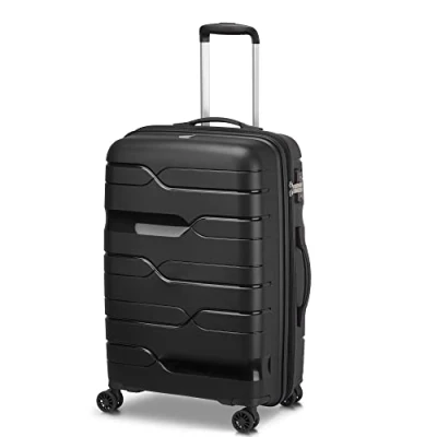 Abbildung von MODO by Roncato MD1 Trolley, erweiterbar, mittelhart, mit Tsa, Schwarz, Trolley Medio, Hartschalenkoffer erweiterbarem Mittelteil und drehbaren Rollen