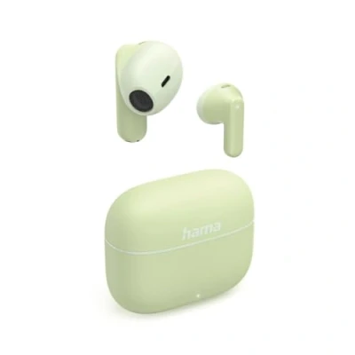Abbildung von Hama Bluetooth Kopfhörer „Freedom Light II“ (True Wireless In Ear mit Mikrofon, Earbuds Ladestation, Laufzeit 20 h, kabellose Spracherkennung und Touch Control) grün