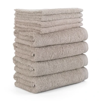 Abbildung von Möve Handtuch Set &quot;Superwuschel 100% Premium Cotton Baumwolle,&quot;, 8 tlg., Walkfrottier, Made in Germany, mit Bordüre, einfarbig, weich