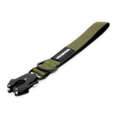 Abbildung von VITOMALIA® 30cm Kurzführer für Hunde, 3cm Breite Hundeleine, Froschkarabiner aus Hartaluminium große Hunde praktischer Hund maximale Kontrolle und Sicherheit. (Khaki)