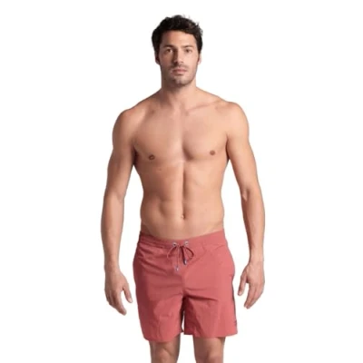Abbildung von Arena Herren Mens Beach Boxer Solid Swim Trunks, Astro Red, L EU