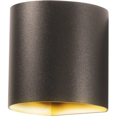 Abbildung von LED Außenwandlampe Dodd, rund, anthrazit