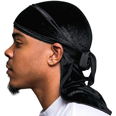 Abbildung von Veeta Herren Velvet Durag, Schwarz, Einheitsgröße