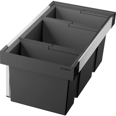 Abbildung von Blanco Mülltrennsystem &quot;Flexon II 80/3&quot;, 3 Behälter, Kunststoff, Stahlblech, 800 mm Untermass