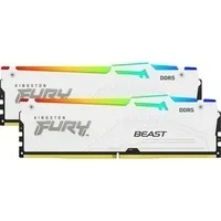 Abbildung von Kingston FURY Beast Weiß RGB XMP 32GB 5600MT/s DDR5 CL40 DIMM Desktop Gaming Speicher kit mit 2 KF556C40BWAK2 32