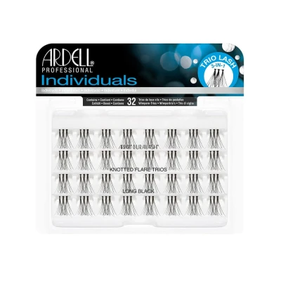 Abbildung von Ardell False Eyelashes Individuals Knotted Flare Trios Long Black