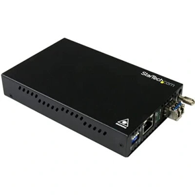 Abbildung von StarTech.com Gigabit Ethernet Kupfer auf LWL Medienkonverter, SM LC, 10 Km, GbE Konveter