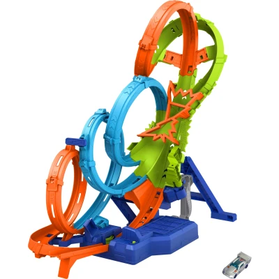 Abbildung von Fisher Price® Autorennbahn Action 4 Loopings Crash