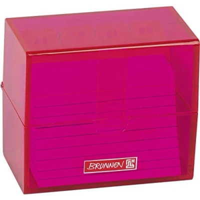Abbildung von Brunnen 102058026 Karteikasten, 8, 5 x 7, 4, 8 cm (für A8 Karteikarten), Polystyrol, pink, Colour Code, 1026353595