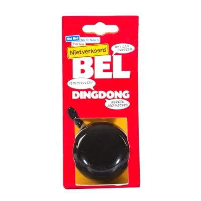 Abbildung von Fahrradklingel Ding Dong NietVerkeerd Ø60mm Schwarz
