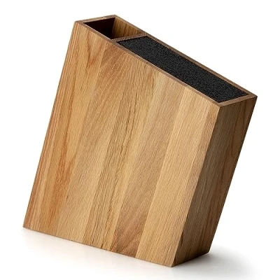 Abbildung von Continenta Messerblock, 1 tlg., Eichenholz, integrierter Utensilienbehälter