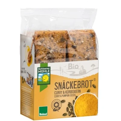Abbildung von Bohlsener Mühle Curry und Kürbiskern Snäckebrot 200 g 8er Pack