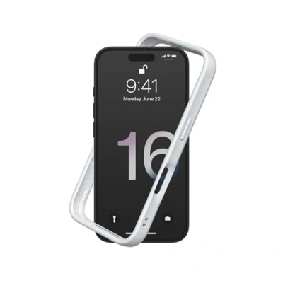 Abbildung von RhinoShield Bumper Case kompatibel mit [iPhone 16] CrashGuard Stoßdämpfende Schutzhülle im schlanken Design 3.5 Meter Fallschutz Platinum Grau