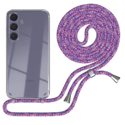 Abbildung von EAZY CASE Handykette kompatibel mit Samsung Galaxy S24 Plus Kette zum Umhängen für Hülle Band aus Silikon stoßfeste transparente Handyhülle als Fallschutz in Unicorn