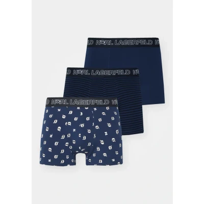 Abbildung von KARL Lagerfeld IKON Trunk 3 PACK Panties, Herren, Größe: Large, Dark blue