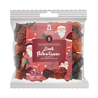 Abbildung von naschlabor x Gute Laune Fruchtsaftbär Weihnachten sortenreine Fruchtsäfte Ohne künstliche Farbstoffe und Geschmacksverstärker Gluten Laktosefrei (Zimt Nikoläuse)