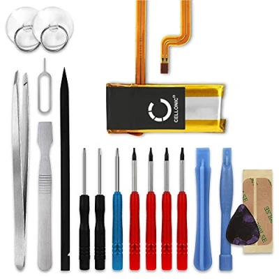 Abbildung von CELLONIC® Ersatzakku 616 022 0230 0412 Ersatz Akku für Apple iPod 5, 6 Gen Classic, 7 MP4 MP3 Music Player 450mAh Zusatzakku + Werkzeug Set, Batteries