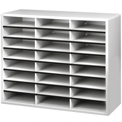 Abbildung von Fellowes 25041 Post und Broschürenmanager, Dove Gray, 24 Fächer