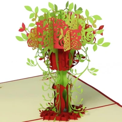Abbildung von LINPopUp® 3D Grußkarte Geburtstagskarte Gutschein Besserung Danke Muttertag, Baum, N47