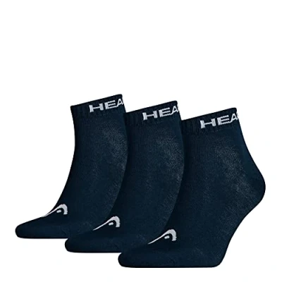 Abbildung von Head Unisex Quarter Socken, Marineblau, 35/38 (3er Pack)