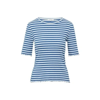 Abbildung von s.Oliver Gestreiftes IM Tshirt print, Damen, Größe: 44, Royalblau
