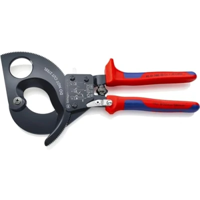 Abbildung von Knipex 95 31 280, Seitenschneiderzange, 5,2 cm, Stahl, Kunststoff, Blau, Rot, 280 mm