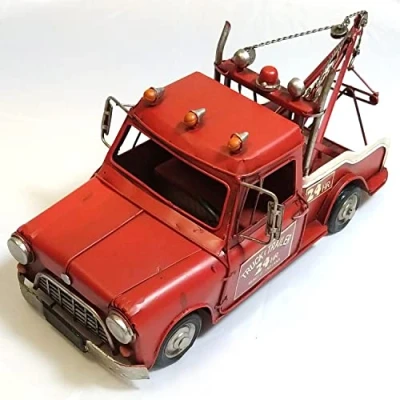 Abbildung von DynaSun Vintage Metall Pickup Abschleppwagen LKW Modell im Retro Stil, Sammlerstück, Maßstab, Länge 31 cm