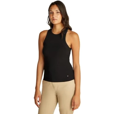 Abbildung von Tommy Hilfiger SLIM TANK Top, Damen, Größe: XS, Black