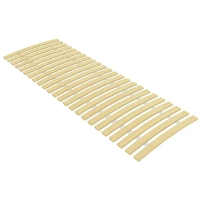 Abbildung von vidaXL Pappelholz Massivholz Lattenrost mit 24 Latten Zusammenklappbar Rolllattenrost Rollrost Bettrost Holzlatten Rost 70x200cm