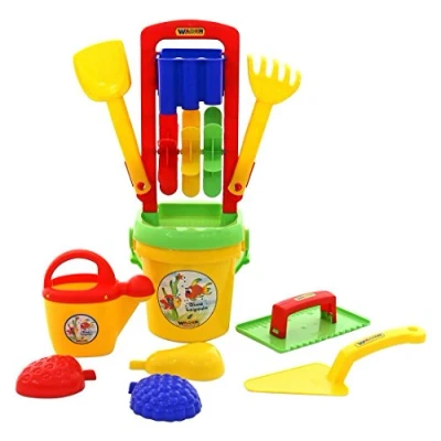 Abbildung von WADER QUALITY TOYS Sandform Set Eimergarnitur 10 tlg m. Sandrad Schaufel Rec, (Set)