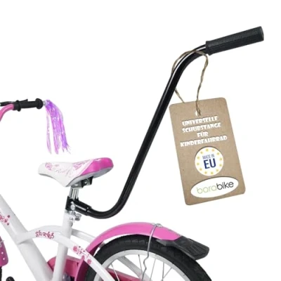 Abbildung von barabike UNIVERSELLE Schubstange für Kinderfahrrad Lernhilfe Schiebestange Haltestange (schwarz)
