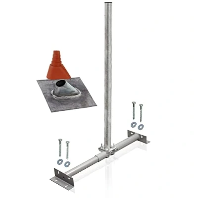 Abbildung von Premium X Basic Dachsparrenhalter 100cm Mast Sparrenhalter für Satellitenschüssel Satellitenantenne SAT TV Dach Montage Set
