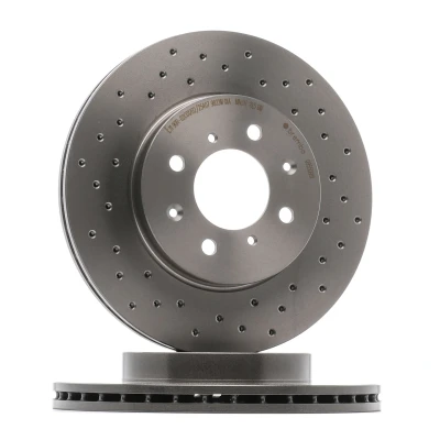 Abbildung von BREMBO XTRA LINE 09.5509.1X Bremsscheibe 262 21 4 gelocht/innenbel. beschichtet mit Schrauben HONDA: CIVIC 6 Aerodeck, Coupe, Fastback