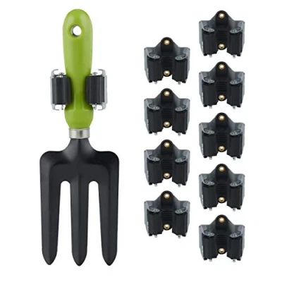 Abbildung von relaxdays Gerätehalter 10er Set Gartengerätehalter