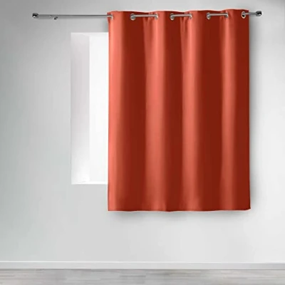 Abbildung von Douceur d&#039;Intérieur, Ösenvorhang, 135 x 180 cm, Blickdicht, Terrakotta