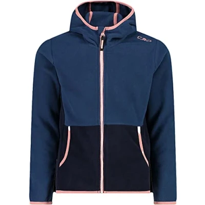 Abbildung von CMP Kinder Arctic Fleecejacke mit fester Kapuze, blaue Tinte, 116