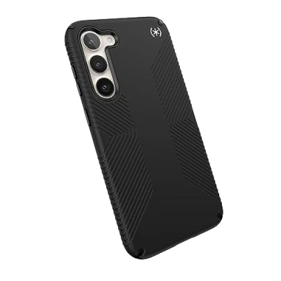 Abbildung von Speck Samsung Galaxy S23 Plus Hülle Fallschutz, Extra Grip, Kratzfeste &amp; Stoßdämpfende für Schlankes Design Griffschutz + Schwarze Grip Case Presidio2