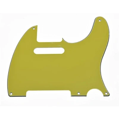 Abbildung von KAISH American Vintage 5 Loch Schlagbrett im Tele Stil, für Telecaster/Tele, Gelb, 3 lagig