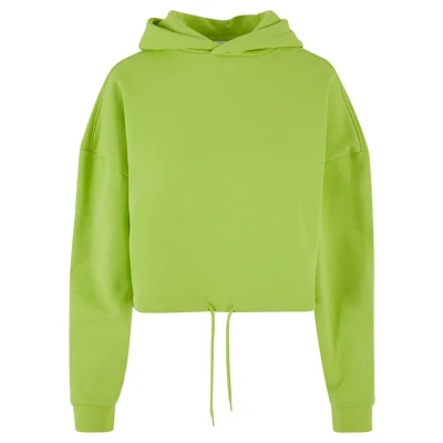 Abbildung von Urban Classics Cropped Kapuzenpullover, Damen, Größe: 3XL, Frozenyellow