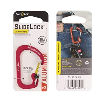 Abbildung von SlideLock Carabiner Aluminum Gr. 3, rot