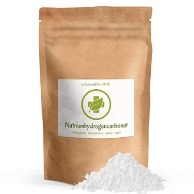 Abbildung von Natriumhydrogencarbonat Pulver 1000 g Natron E500 NaHCO3 in Lebensmittelqualität Backsoda, Speisesoda, Speisenatron, Reinigung, Backpulver 100% vegan OHNE Hilfs u. Zusatzstoffe